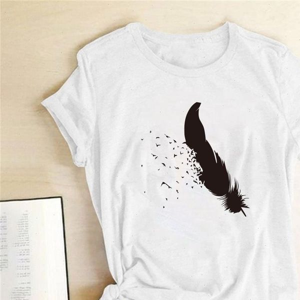 funny printed feather t shirt women short sleeve summer t shirt tees camiseta mujer dropshipping 2021 women clothes, White
funny printed feather t shirt women short sleeve summer t shirt tees camiseta mujer dropshipping 2021 women clothes, White