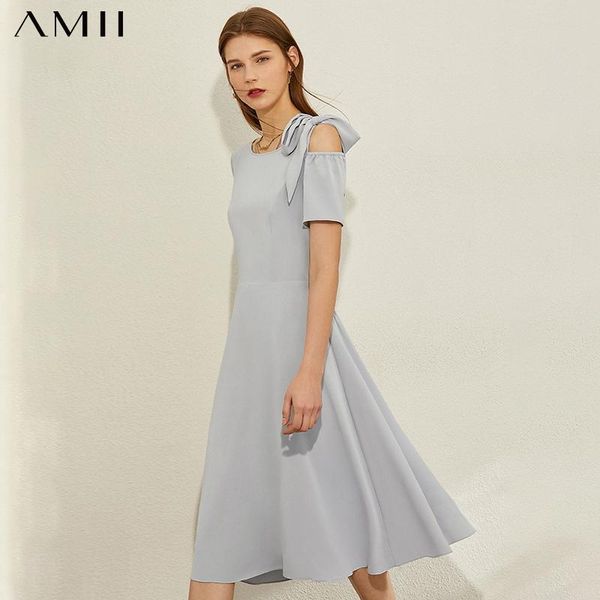 amii minimalism spring summer causal solid bow shoulder straps women dress fashion high waist knee-length female dress 12070271, Black;gray
amii minimalism spring summer causal solid bow shoulder straps women dress fashion high waist knee-length female dress 12070271, Black;gray