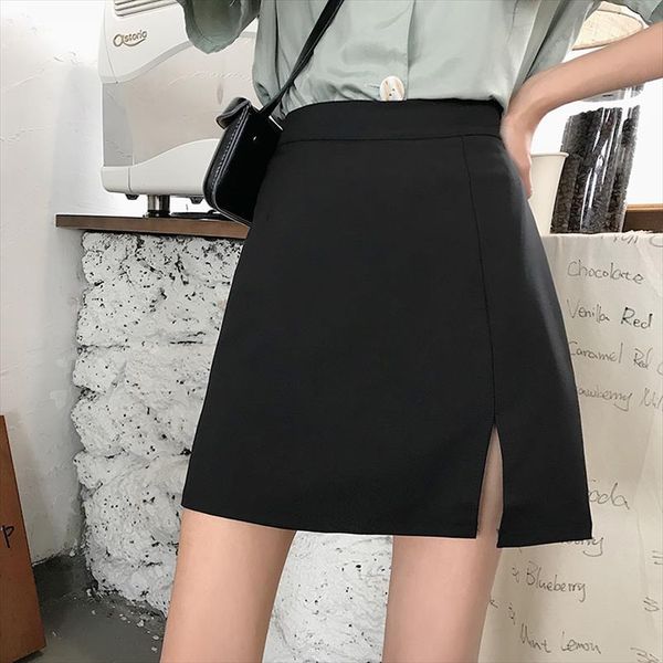 koreas new a line casual fashion large size solid color skirt high waist split lady office ins female college skirt, Black
koreas new a line casual fashion large size solid color skirt high waist split lady office ins female college skirt, Black