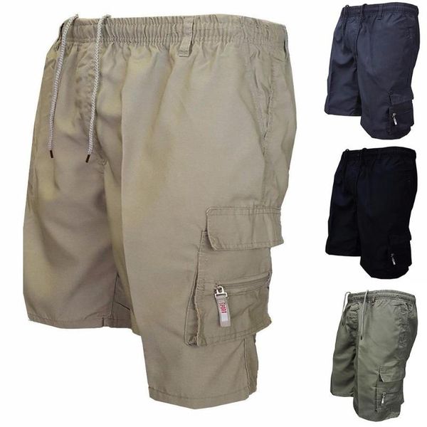 men's shorts summer men loose multi-pocketing drawstring baggy cargo casual knee length elastic waist solid short, White;black
men's shorts summer men loose multi-pocketing drawstring baggy cargo casual knee length elastic waist solid short, White;black