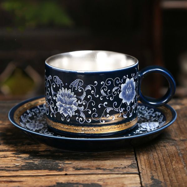 jingdezhen 999 gilded ceramic tea office coffee latte suit pure silver water master single cup q0105
jingdezhen 999 gilded ceramic tea office coffee latte suit pure silver water master single cup q0105
