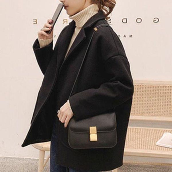 new korean woolen coat in autumn and winter 2020 women's short and thickened woolen coat popular for students, Black
new korean woolen coat in autumn and winter 2020 women's short and thickened woolen coat popular for students, Black
