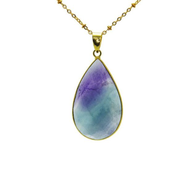 pendant necklaces green purple water drop faceted gem stone necklace women crystal quartz natural fluorite, Silver
pendant necklaces green purple water drop faceted gem stone necklace women crystal quartz natural fluorite, Silver