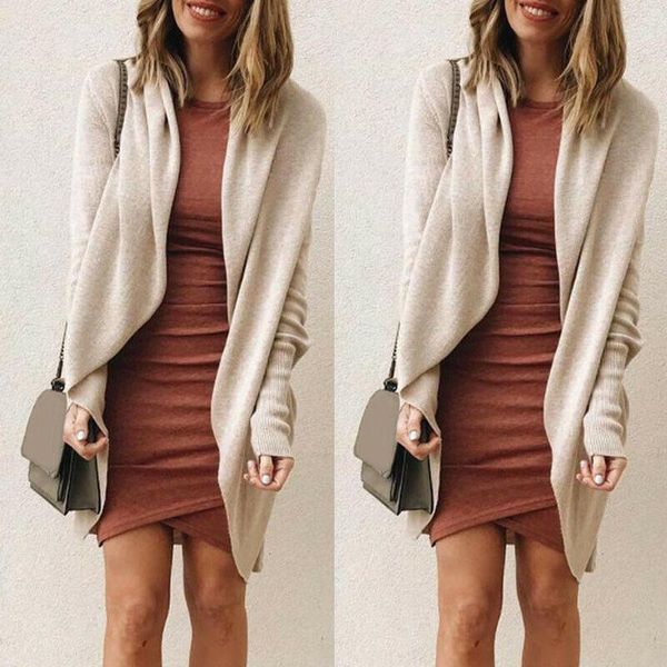 women's jackets women long sleeve knit cardigan solid color irregular open front fashion coat, Black;brown
women's jackets women long sleeve knit cardigan solid color irregular open front fashion coat, Black;brown