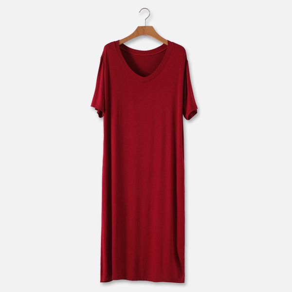 2021 new summer comfortable modal skirt sleeve short split v-neck pocket fat mm thin size up to medium length knnl, Black;gray
2021 new summer comfortable modal skirt sleeve short split v-neck pocket fat mm thin size up to medium length knnl, Black;gray