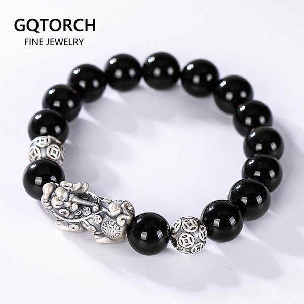 black obsidian stone bracelets hand accessories for men with real sterling silver pixiu feng shui crystals jewelry armband heren 1028
black obsidian stone bracelets hand accessories for men with real sterling silver pixiu feng shui crystals jewelry armband heren 1028