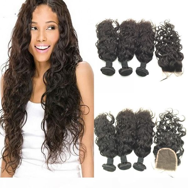 bundles with closures lace closure with 3 bundles human hair weft extensions 8a virgin brazilian peruvian indian malaysian hair water wave, Black
bundles with closures lace closure with 3 bundles human hair weft extensions 8a virgin brazilian peruvian indian malaysian hair water wave, Black
