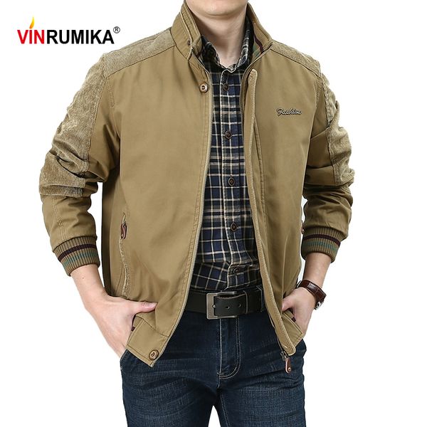 large size m-5xl autumn europe mens classic brand good quality 100% cotton khaki jackets man spring black blue jacket coat 201114, Black;brown
large size m-5xl autumn europe mens classic brand good quality 100% cotton khaki jackets man spring black blue jacket coat 201114, Black;brown