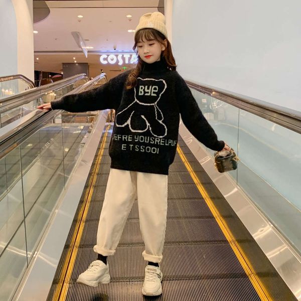 sweater 2020 new autumn winter girls' high collar middle and large pullover mink cashmere children's thickened, Blue
sweater 2020 new autumn winter girls' high collar middle and large pullover mink cashmere children's thickened, Blue