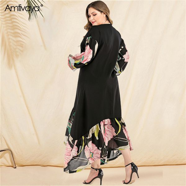 amtivaya plus size dress fall 2019 fashion printing patchwork asymmetry cut midi dresses long sleeve o neck casual women clothes y200805, Black;pink
amtivaya plus size dress fall 2019 fashion printing patchwork asymmetry cut midi dresses long sleeve o neck casual women clothes y200805, Black;pink