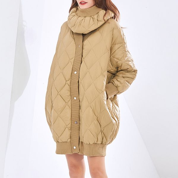 korean all match jacket 2020 winter new fashionable elegant scarf loose and warm mid-length down jacket coat for women, Black
korean all match jacket 2020 winter new fashionable elegant scarf loose and warm mid-length down jacket coat for women, Black