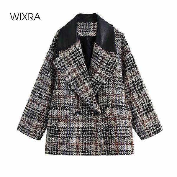 wixra womens jackets vintage high street female patchwork turn down collar plaid outerwears 2021 spring autumn new, Black;brown
wixra womens jackets vintage high street female patchwork turn down collar plaid outerwears 2021 spring autumn new, Black;brown