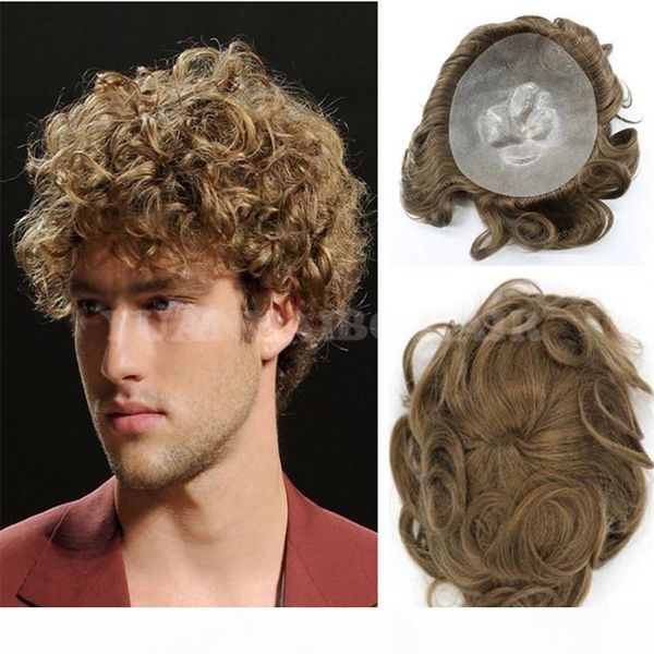 light brown brazilian virgin hair wavy men toupee thin skin brown toupee ing, Black
light brown brazilian virgin hair wavy men toupee thin skin brown toupee ing, Black