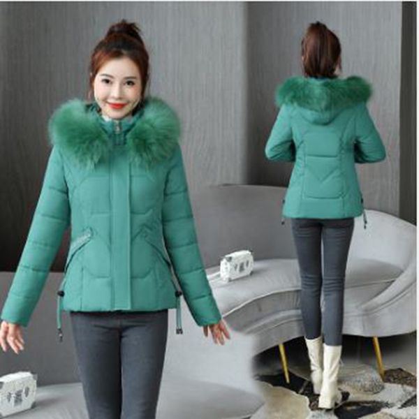 wholesale fashion winter women's short new slim slimming big fur collar cotton jacket, Black
wholesale fashion winter women's short new slim slimming big fur collar cotton jacket, Black