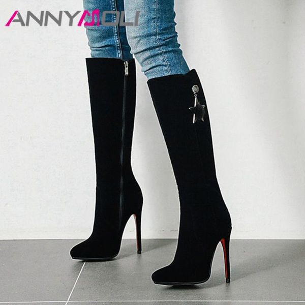 boots annymoli fall knee high women zipper stiletto heel long fashion super shoes ladies winter size 33-43, Black
boots annymoli fall knee high women zipper stiletto heel long fashion super shoes ladies winter size 33-43, Black