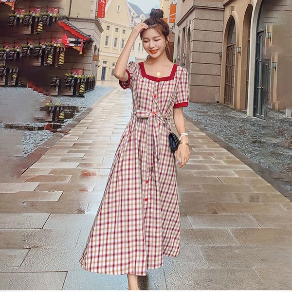 2021 new long summer female puff new red trellis square neck high fashion soft wind dress 32m ff4k, Black;gray
2021 new long summer female puff new red trellis square neck high fashion soft wind dress 32m ff4k, Black;gray