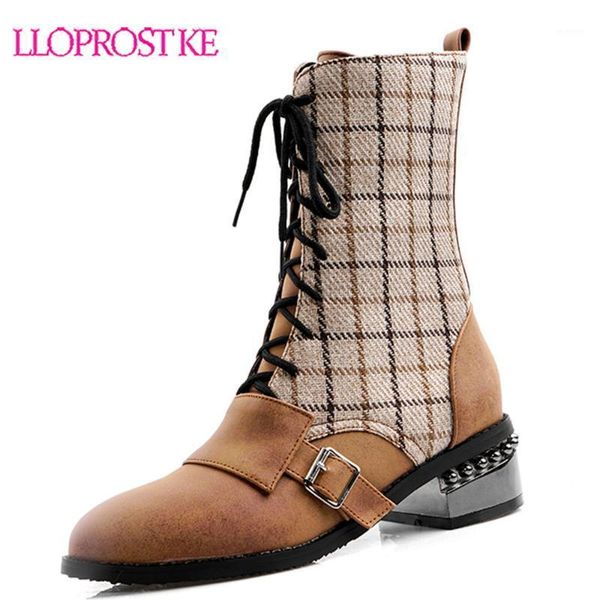 lloprost ke women ankle boots plus size 32-48 outdoor short boots autumn winter velvet plaid stitching h4891, Black
lloprost ke women ankle boots plus size 32-48 outdoor short boots autumn winter velvet plaid stitching h4891, Black
