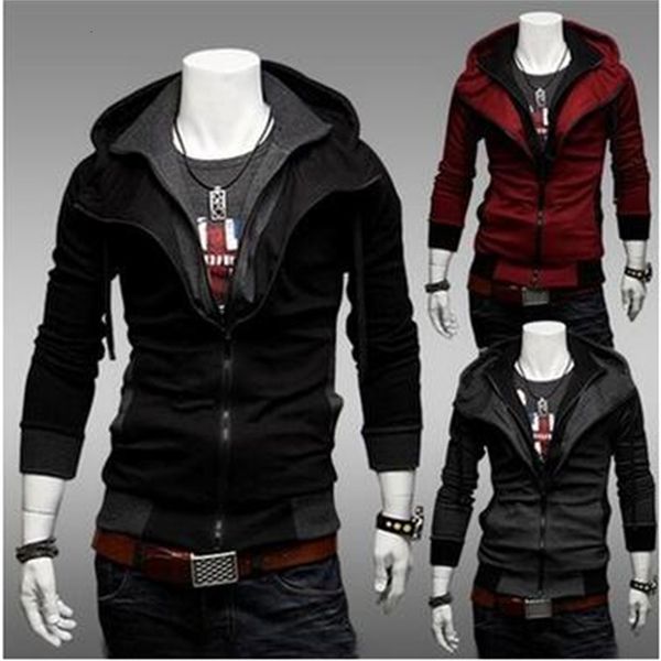 new men autumn winter double zippers hoodies with caps casual cotton sweatshirts slim long sleeve hoodie with pockets yz w14, Black
new men autumn winter double zippers hoodies with caps casual cotton sweatshirts slim long sleeve hoodie with pockets yz w14, Black