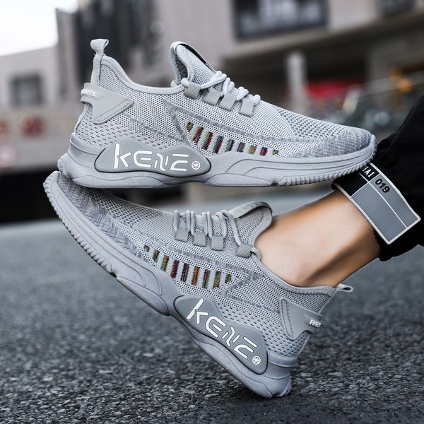 men breathable lightweight sneakers flying woven casual shoes student running shoes zapatillas de hombre, Black
men breathable lightweight sneakers flying woven casual shoes student running shoes zapatillas de hombre, Black