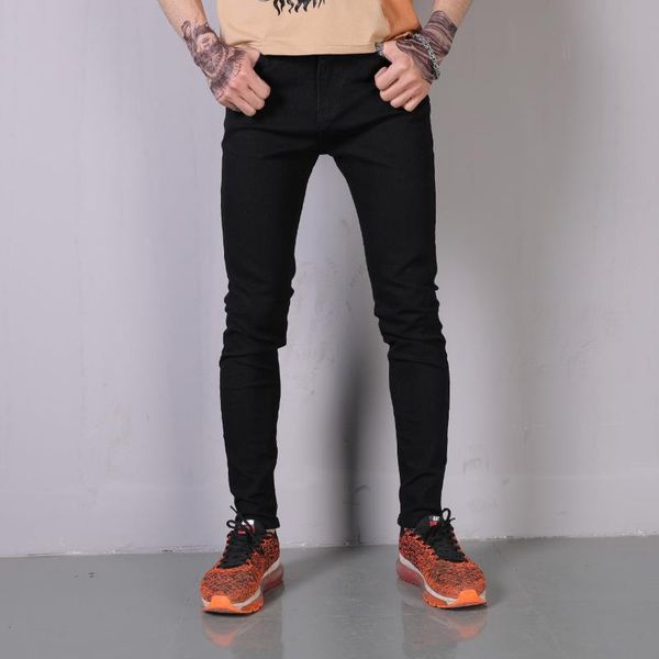 europe and america men's jeans classic with holes pure black slim fit pants skinny high street men versatile simple trousers, Blue
europe and america men's jeans classic with holes pure black slim fit pants skinny high street men versatile simple trousers, Blue