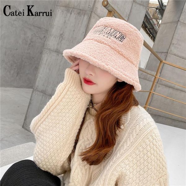catei karrui новый рыбак шляпу женщина осень и зима плюша овечьей шерсти шлем все-матч милый горшок модный женский, Blue;gray
catei karrui новый рыбак шляпу женщина осень и зима плюша овечьей шерсти шлем все-матч милый горшок модный женский, Blue;gray