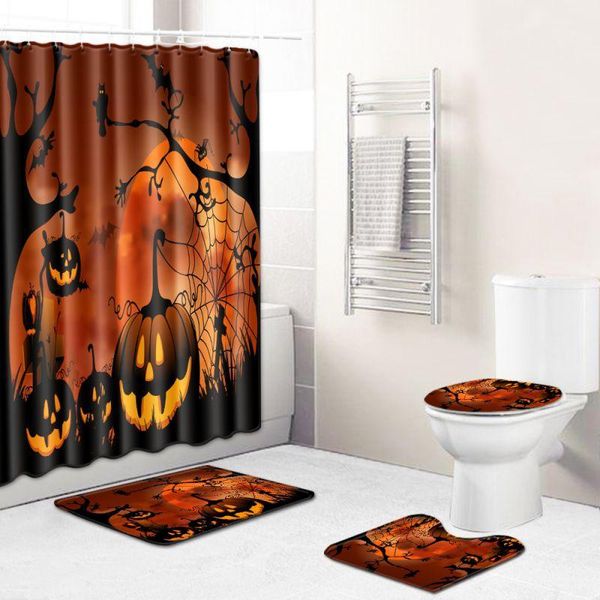 2020 halloween pumpkin- 3d digital printed polyester fabric shower curtain bathroom floor mat base mat toilet1
2020 halloween pumpkin- 3d digital printed polyester fabric shower curtain bathroom floor mat base mat toilet1