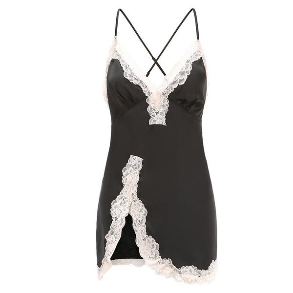 women's sleepwear lace gown nighty silk nightwear women satin night dress sleeveless nighties v-neck homewear nightdress erotic, Black;red
women's sleepwear lace gown nighty silk nightwear women satin night dress sleeveless nighties v-neck homewear nightdress erotic, Black;red