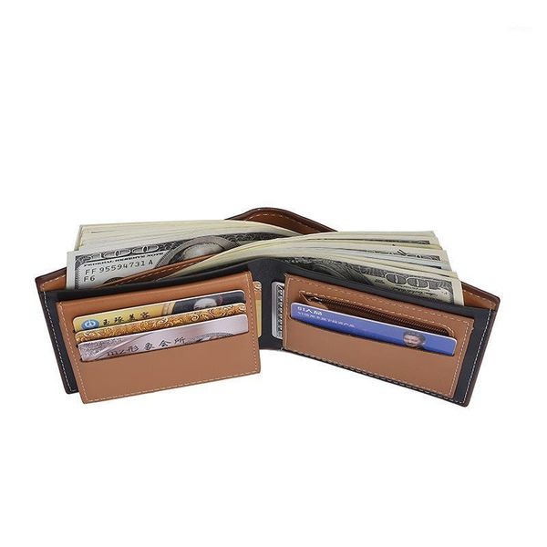 wallets fashion 2021 men wallet with coin bag zipper small money purses mini design dollar slim purse clip man1, Red;black 
wallets fashion 2021 men wallet with coin bag zipper small money purses mini design dollar slim purse clip man1, Red;black