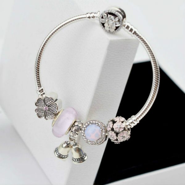 2021 new 925 sterling silver charm beads fashion pink flower series collocation bracelet suitable for women diy bangles send the boxs 11, Black
2021 new 925 sterling silver charm beads fashion pink flower series collocation bracelet suitable for women diy bangles send the boxs 11, Black