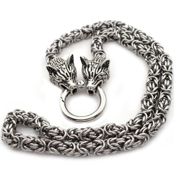 mens wolf head necklace steel heavyviking wolf norse jewelry necklaces chain diameter 7mm v191031, Silver
mens wolf head necklace steel heavyviking wolf norse jewelry necklaces chain diameter 7mm v191031, Silver