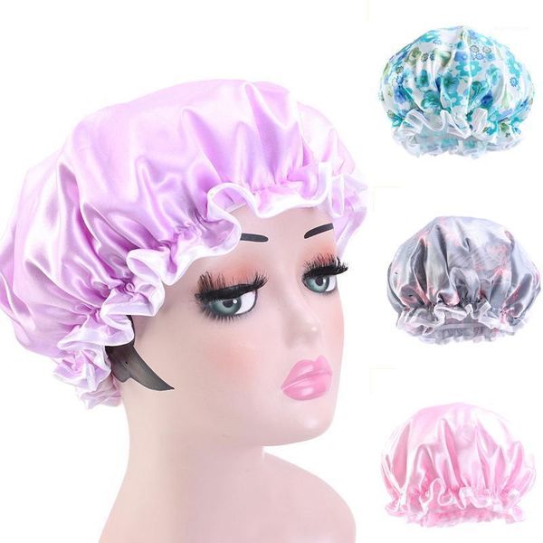 Hair Satin Bonnet For Sleeping Shower Cap Silk Bonnet Femme Women Night Sleep Cap Head Cover Wide Elastic Band1, Blue;gray
Hair Satin Bonnet For Sleeping Shower Cap Silk Bonnet Femme Women Night Sleep Cap Head Cover Wide Elastic Band1, Blue;gray