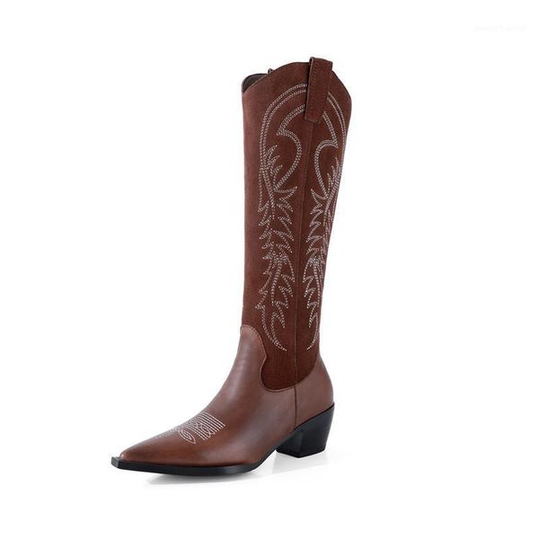 high heels western boots women knee high boots pointed toe cow leather shoes female embroider cowboy shoes autumn winter ladies1, Black
high heels western boots women knee high boots pointed toe cow leather shoes female embroider cowboy shoes autumn winter ladies1, Black
