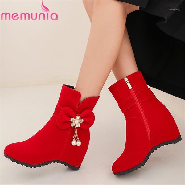 boots memunia 2021 flock women ankle round toe flower zip bowknot autumn winter wedges party wedding shoes woman1, Black
boots memunia 2021 flock women ankle round toe flower zip bowknot autumn winter wedges party wedding shoes woman1, Black
