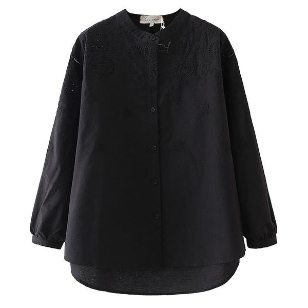 women's blouses & shirts autumn shirt for women plus size long sleeve embroidery hollow out blouse oversize clothing, White
women's blouses & shirts autumn shirt for women plus size long sleeve embroidery hollow out blouse oversize clothing, White