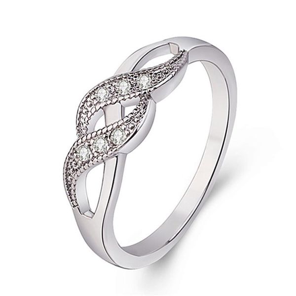 925 sterling silver rings girl bride wedding finger accessories fashion rose gold zircon twist ring female jewelry, Golden;silver
925 sterling silver rings girl bride wedding finger accessories fashion rose gold zircon twist ring female jewelry, Golden;silver