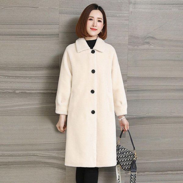 2019 autumn winter women korean long overcoat sheep shearing fur outwear loose cardigans long sleeve elegant coat plus size z911, Black
2019 autumn winter women korean long overcoat sheep shearing fur outwear loose cardigans long sleeve elegant coat plus size z911, Black