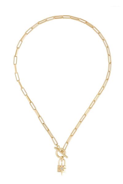 geometric chain collar rectangle open link chain toggle clasp lock star charm women necklace1, Silver
geometric chain collar rectangle open link chain toggle clasp lock star charm women necklace1, Silver