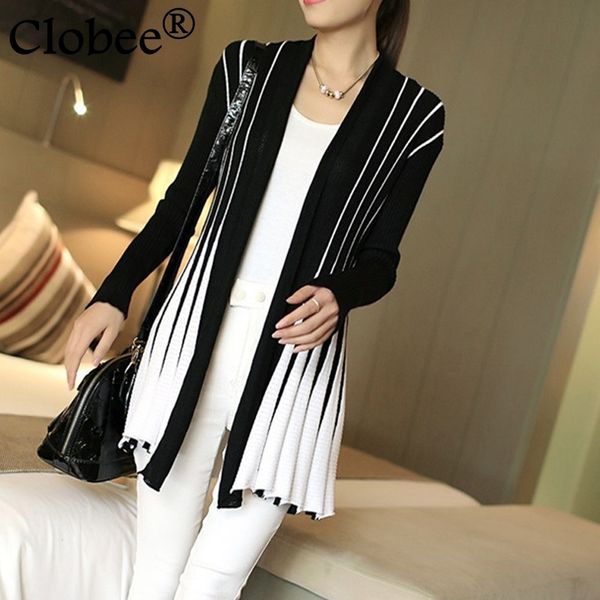 autumn winter women poncho women cardigan stripes print long sleeve women's knitting slim thin sweater sueter mujer cp103 y200720, White;black
autumn winter women poncho women cardigan stripes print long sleeve women's knitting slim thin sweater sueter mujer cp103 y200720, White;black