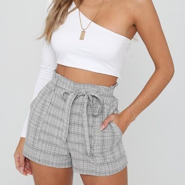 fashion women ladies summer high waist short casual plaid short knot tie elastic waist pocket party loose shorts plus size #p31, White;black
fashion women ladies summer high waist short casual plaid short knot tie elastic waist pocket party loose shorts plus size #p31, White;black