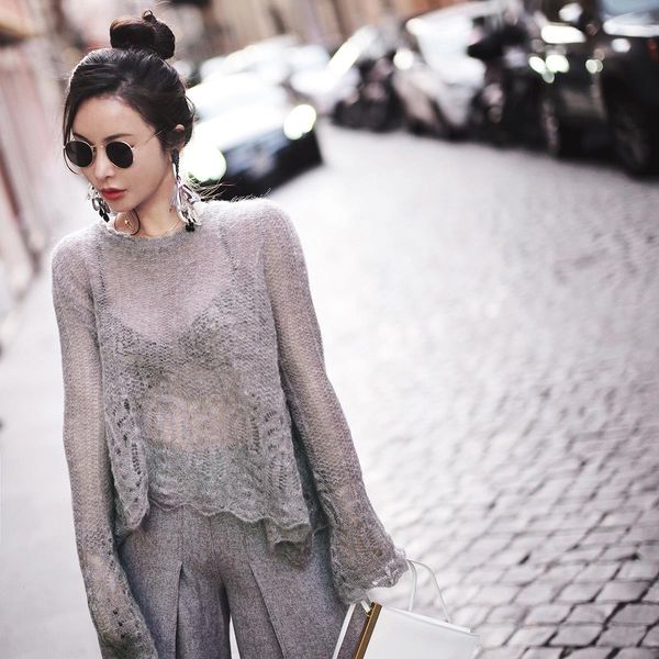 see through women thin pullover sweater 2019 autumn korean new solid basic knitted sweater female hollow out knitwear sa171s50, White;black
see through women thin pullover sweater 2019 autumn korean new solid basic knitted sweater female hollow out knitwear sa171s50, White;black