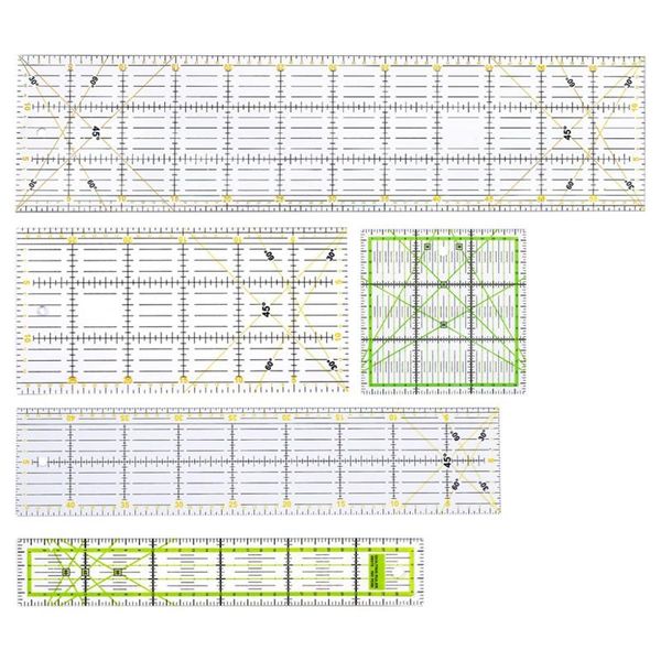 5pcs/set rectangle patchwork quilting drawing straight rulers sewing tailor craft tools, Black
5pcs/set rectangle patchwork quilting drawing straight rulers sewing tailor craft tools, Black