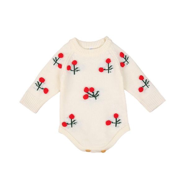 pullover born baby girl cherry sweater romper, round neck long sleeve knitted romper bodysuit outfits, Blue
pullover born baby girl cherry sweater romper, round neck long sleeve knitted romper bodysuit outfits, Blue