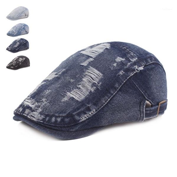 summer beret hats for men women casual jeans berets gorras planas boinas solid flat cap adjustable washed sun caps hap1, Blue;gray
summer beret hats for men women casual jeans berets gorras planas boinas solid flat cap adjustable washed sun caps hap1, Blue;gray