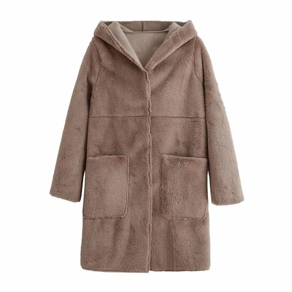 women's jackets 2021 winter fashion long-sleeved hooded stand-up collar faux fur effect double-sided coat jacket, Black;brown
women's jackets 2021 winter fashion long-sleeved hooded stand-up collar faux fur effect double-sided coat jacket, Black;brown
