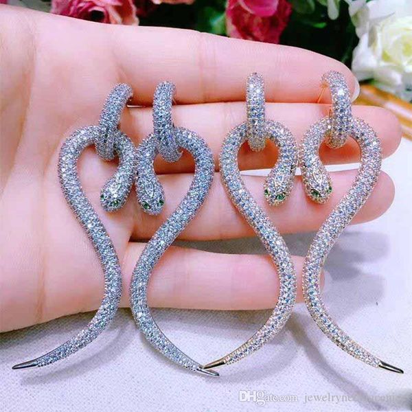 luxury women earrings gold plated full cz snake earrigns for girls women for party wedding nice gift for friends, Golden;silver
luxury women earrings gold plated full cz snake earrigns for girls women for party wedding nice gift for friends, Golden;silver