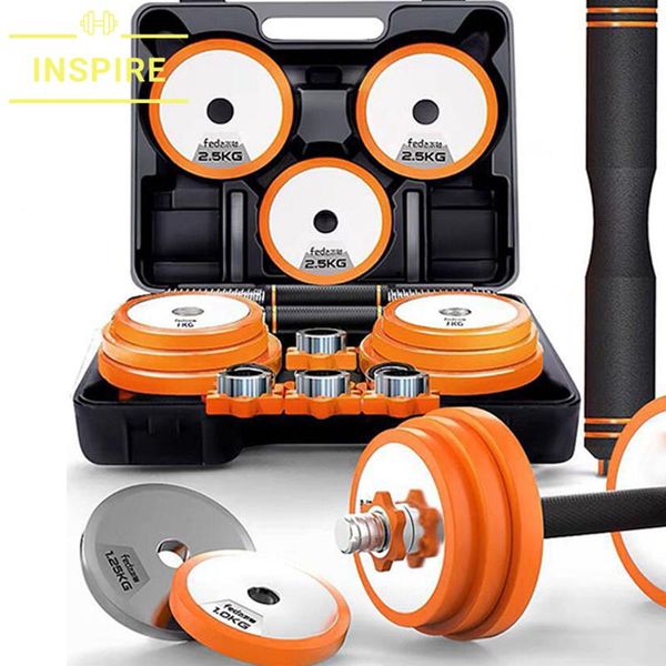 a pair of 15kg steel dumbbell men's fitness household equipment with adjustable weight
a pair of 15kg steel dumbbell men's fitness household equipment with adjustable weight