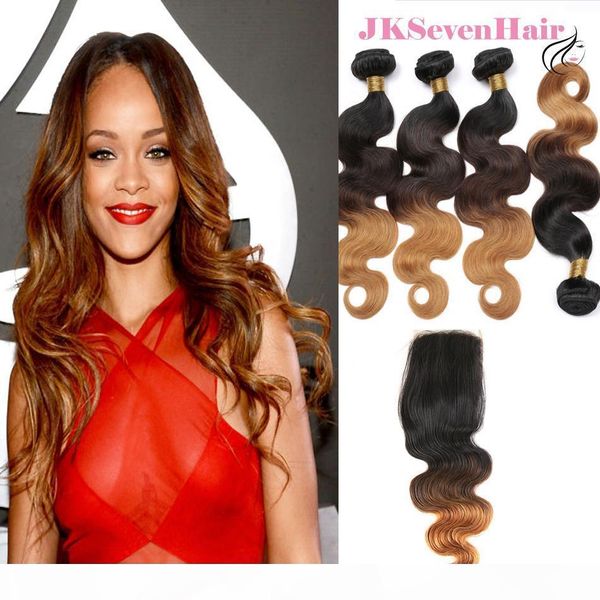 ombre 1b 4 27 peruvian human hair extensions 4pcs w closure virgin brazilian malaysian indian body wave three tone brown blonde hair wefts, Black
ombre 1b 4 27 peruvian human hair extensions 4pcs w closure virgin brazilian malaysian indian body wave three tone brown blonde hair wefts, Black