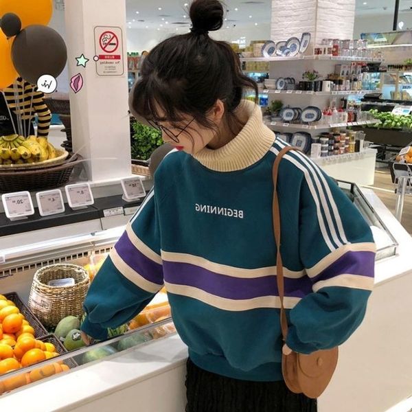 plus velvet winter autumn clothes women sweatshirt oversize streetwear long sleeve harajuku hoodie turtleneck 201203, Black
plus velvet winter autumn clothes women sweatshirt oversize streetwear long sleeve harajuku hoodie turtleneck 201203, Black