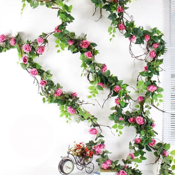 2.15m artificial flower silk flowers rose leaf garland vine ivy home wedding decoration fake plants hanging garland wreath wall1
2.15m artificial flower silk flowers rose leaf garland vine ivy home wedding decoration fake plants hanging garland wreath wall1
