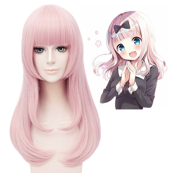 costume accessories fujiwara chika 55cm pink long curls wig anime kaguya-samalove is war heat resistant hair cosplay costume wigs + wig cap, Silver
costume accessories fujiwara chika 55cm pink long curls wig anime kaguya-samalove is war heat resistant hair cosplay costume wigs + wig cap, Silver